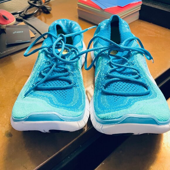 NEW Nike Free 5.0 Flyknit Women's Running Shoes 615806-413 Size 8 Atomic Teal - Picture 3 of 16